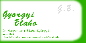 gyorgyi blaho business card